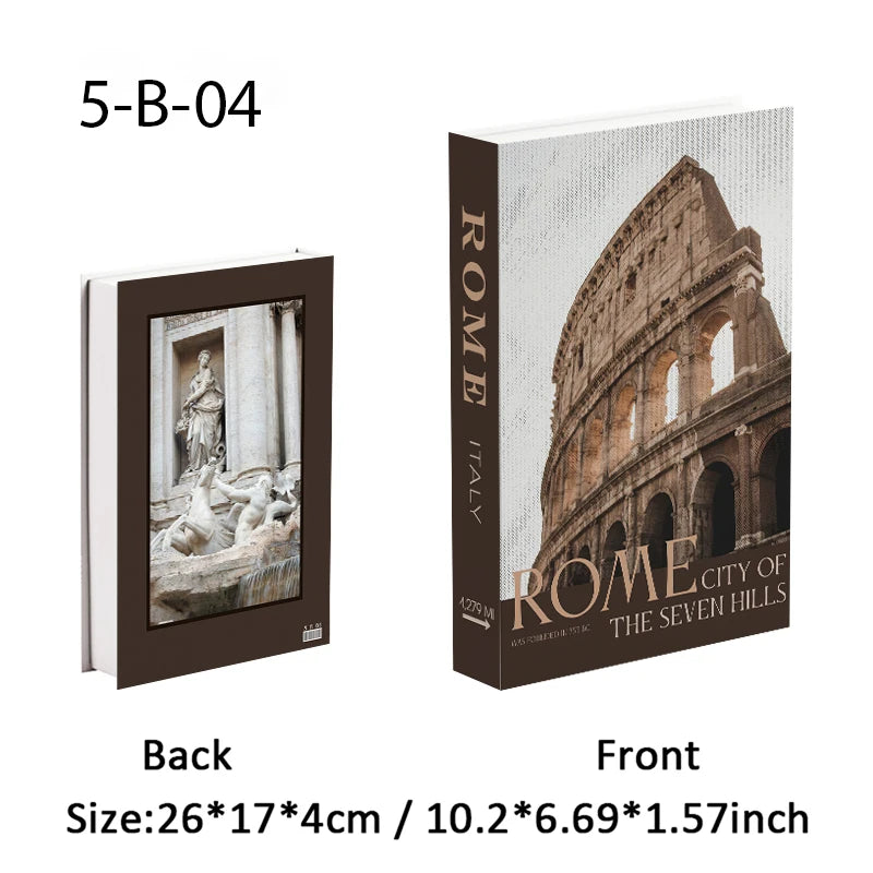 Boho Monet Matisse Luxury Fake Book Storage Box Home Interior Decoration Decorative Books Coffee Table Bedroom Living Room Decor