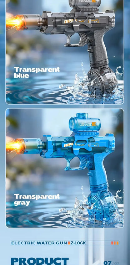 MK9 Pulse Children Electric Water Gun Automatic Water Absorption Induction Flash Light Spray Guns Summer Outdoor Toys for Kids