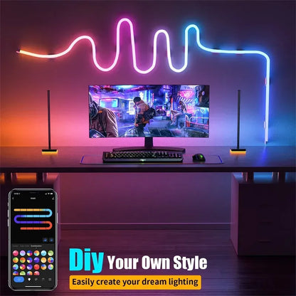 Taśma LED Neon RGB 1/2/3/5M IP65 Wodoodporna Samoprzylepna Taśma USB Neon Tuya Sterowanie Pilotem Elastyczna Wstęga do Oświetlenia Wystroju Domu