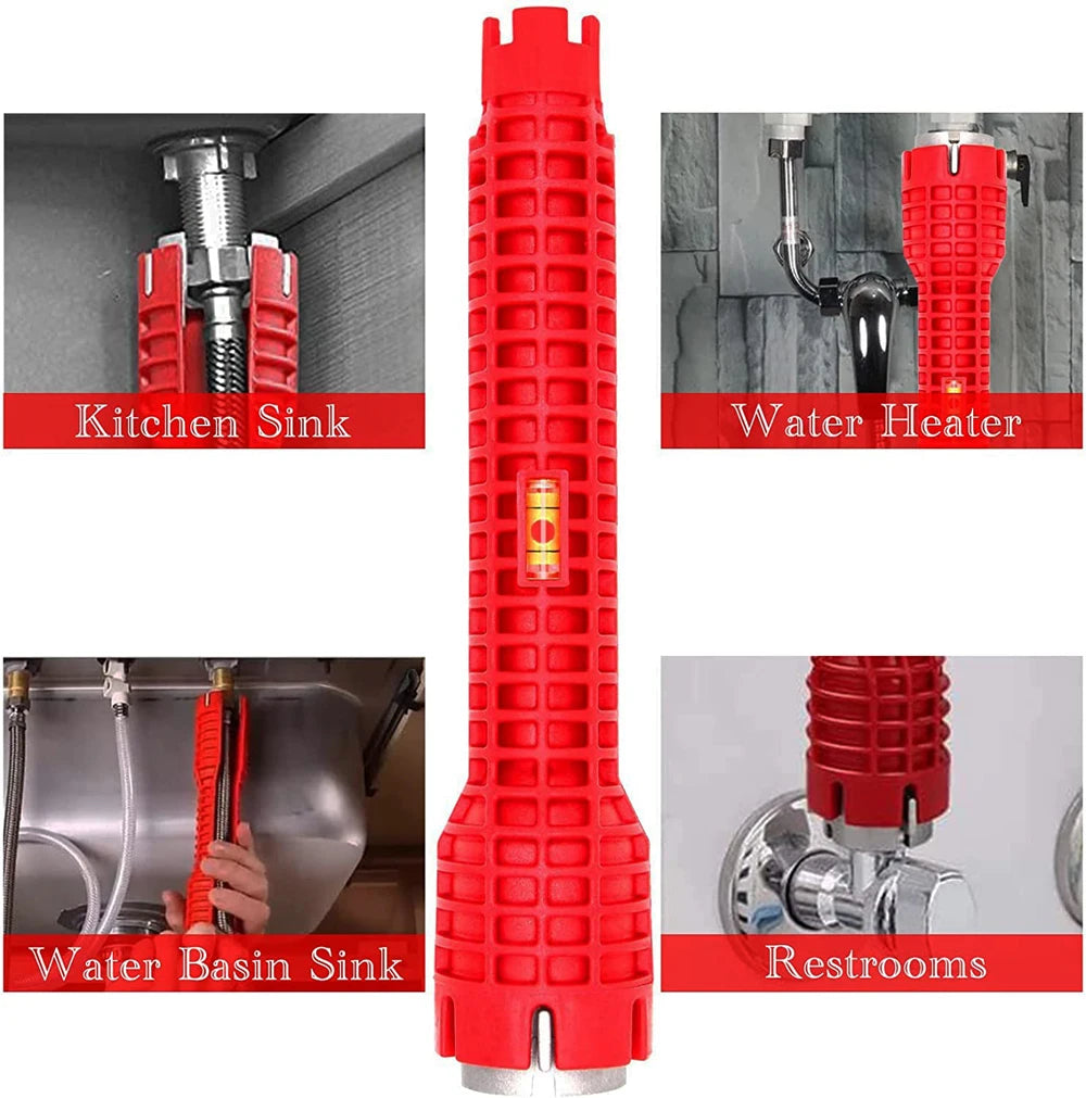 New 8 In 1 Multi Purpose Faucet and Sink Installer Wrench Anti-Slip Handle Double Head Wrench Tool Extra-long design Wrench Tool