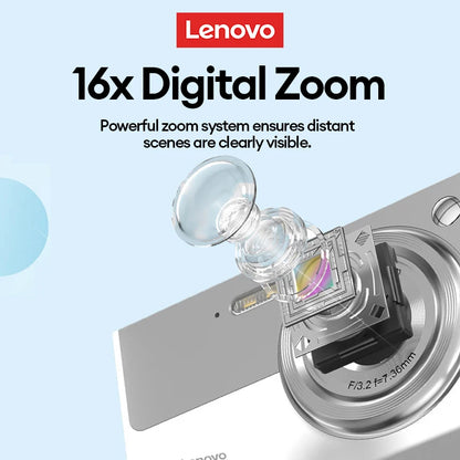 Cyfrowy Aparat Fotograficzny Lenovo 96MP 16-krotny Zoom Cyfrowy Aparat dla Studentów do Użytku Zewnętrznego Przeciwwstrząsowy Cyfrowe Wideo Autofocus z Kartą 32G XJ22