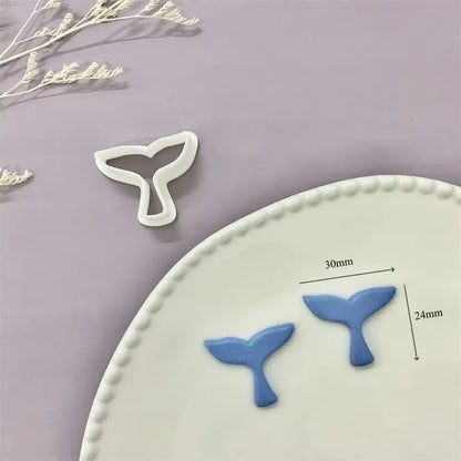 Octopus/Whale/Turtle/Coral/Starfish/Fish Tail/Conch/Shell Shaped Ocean Animal Clay Cutters Summer Beach Cutting Mold for Earring