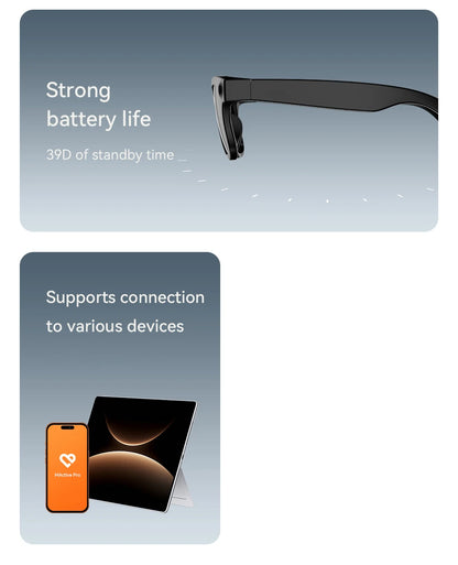 HD Camera Smart Glasses For Women Men Simultaneous Translation Eyewear Flashlight Audio And Video Recording Eyeglasses Music