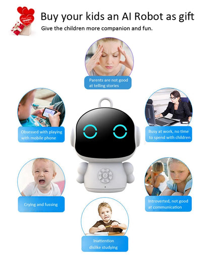 Tuya Smart AI Companion Robot Early Education Toys Emotional Communication Works with ChatGPT Germini Grok Mistral DeepSeek