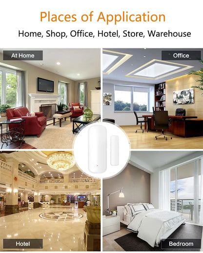 Tuya Smart Door Sensor Zigbee Door Window Open Closed Detector Smart Home Security Alarm System Smart Life APP Control