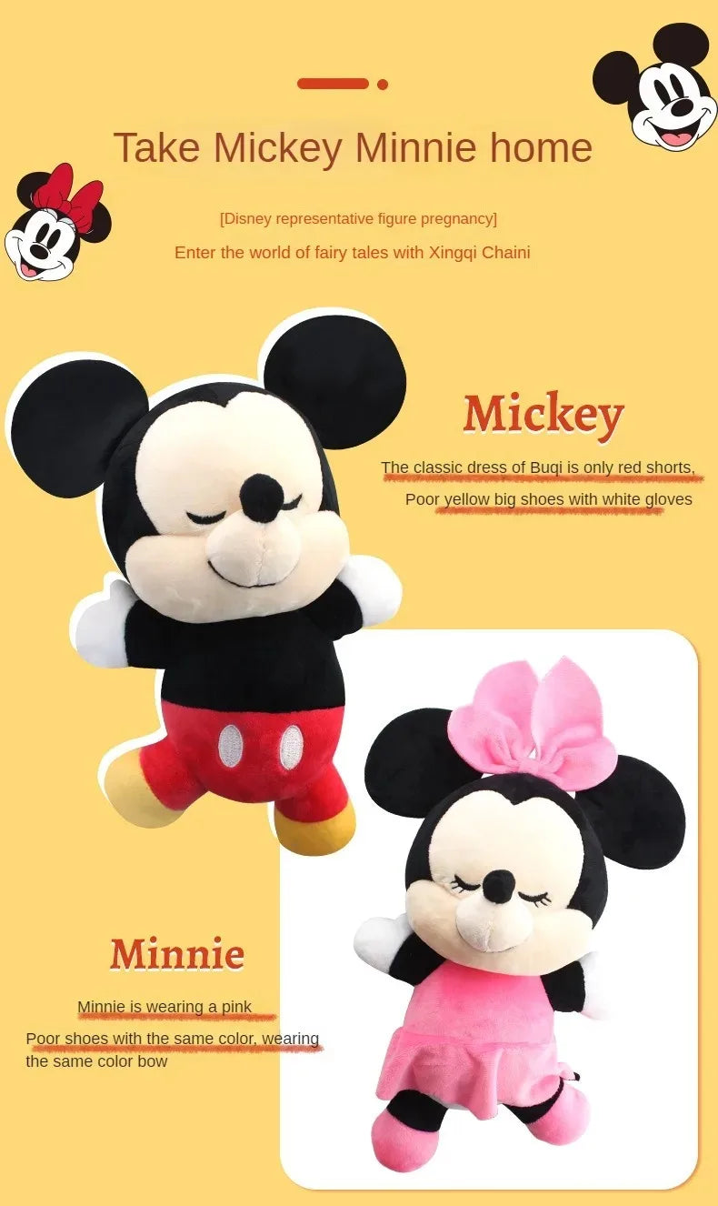 20cm Mickey Mouse Plush Toys Kawaii Anime Mickey Minnie Stuffed Plush Models Decoration Dolls for Boys Girls Birthday Gifts