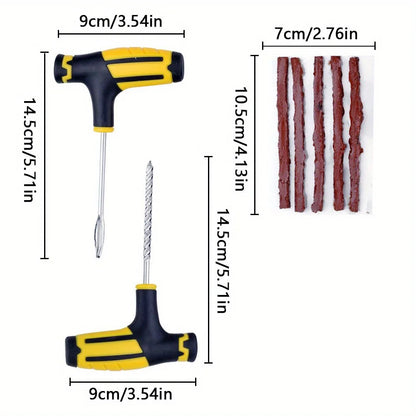Bike Tire Repair Kit - Bycicle Inner Tube Puncture Patch Kits with Vulcanizing Patches, For Cycling Road Mountain Bicycle