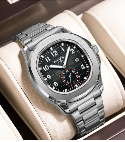 NIBOSI Sport Mens Watches Top Brand Luxury Auto Date Watch Men Waterproof Luminous AQUANAUT Quartz Watches for Men Reloj Hombre
