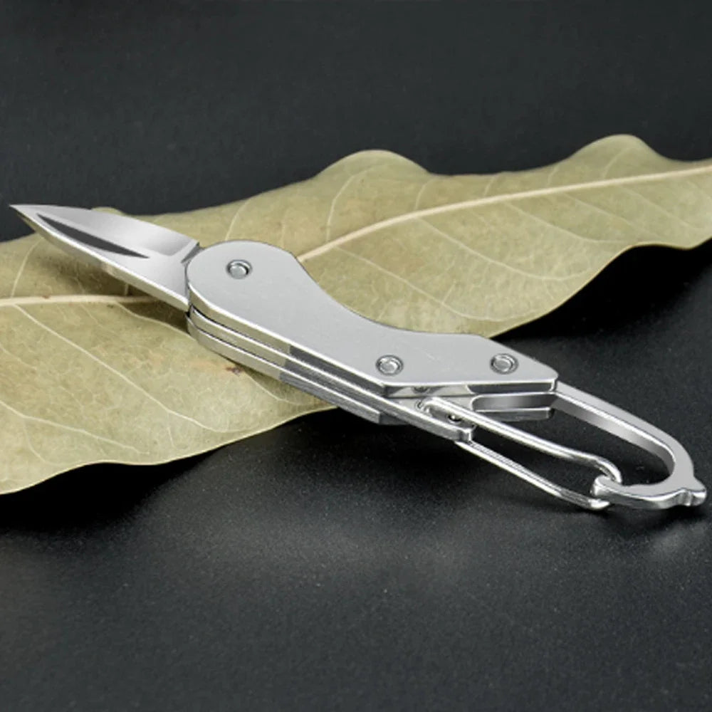Mini High Hardness All Steel Portable Folding Knife Outdoor Camping Knives Fishing Knife Keychain Unboxing Knives