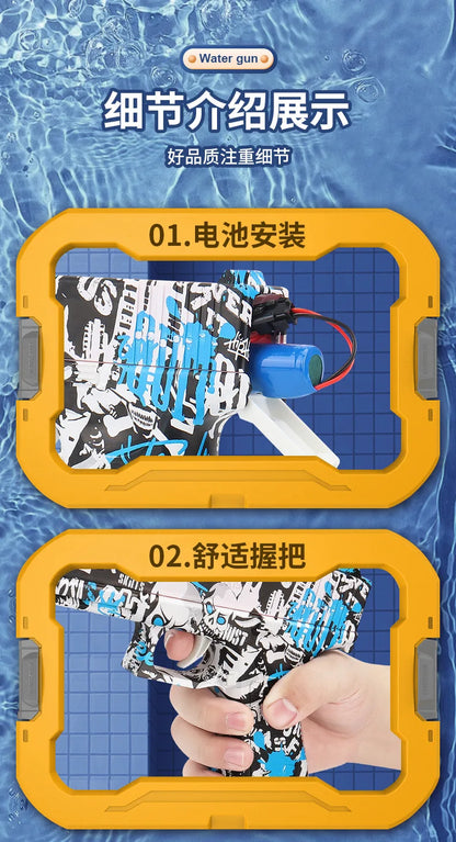New Summer Water guns Electric Pistol Shooting Toy Full Automatic Outdoor Beach Gun Summer Water Toy For Kids Boys Girls Adults