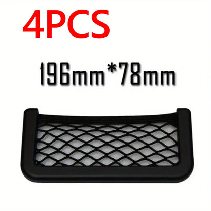 Car Storage Bag Nets Adhesive Auto Seat Organizer Door Side Net Pocket Multifunction 15-20cm Resilient Car Styling Storage Nets