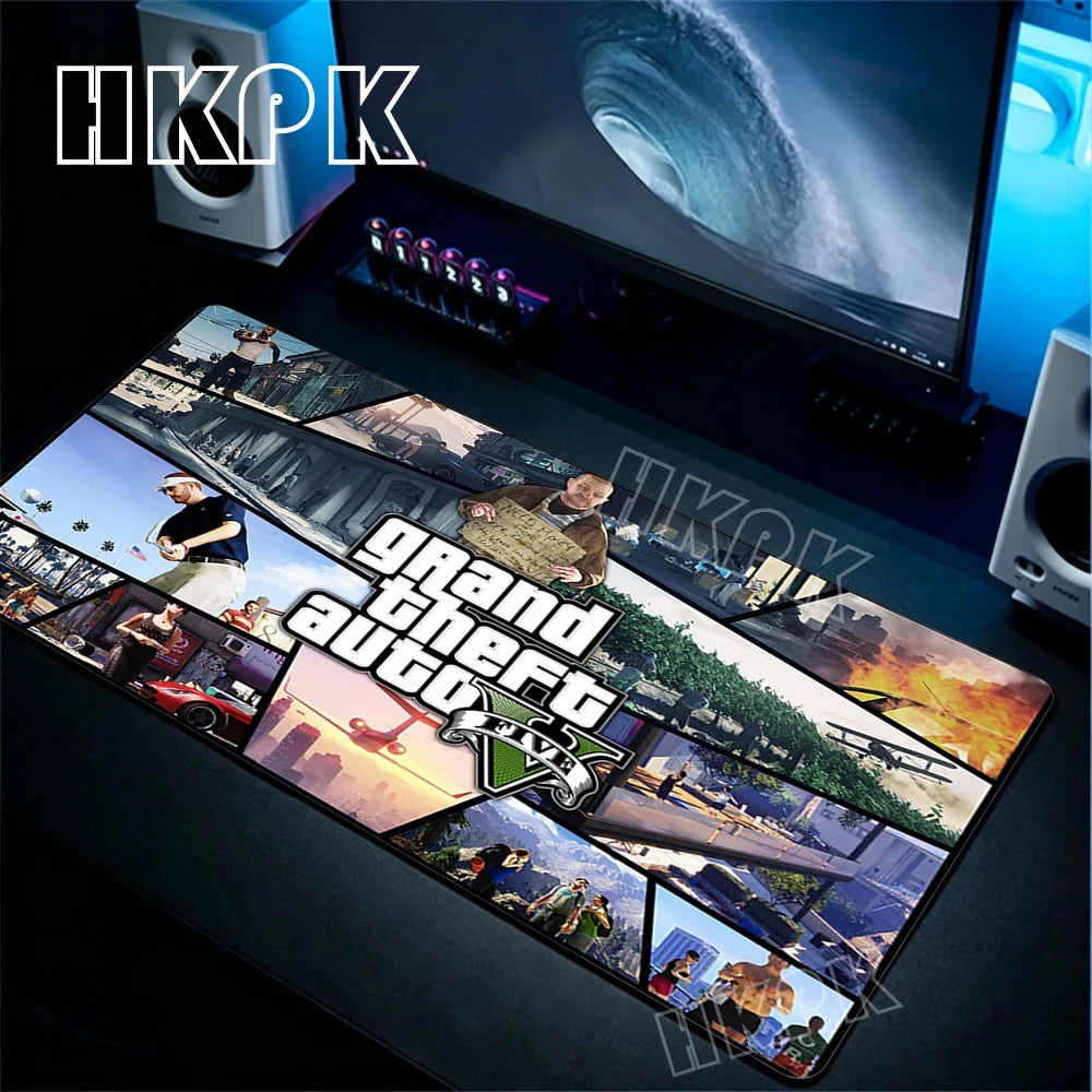 Grand Theft Auto Gamer Mouse Pad Non-slip Rubber Mousepad GTA Gaming Accessories Pc Cabinet Games Computer Keyboard Office Mats