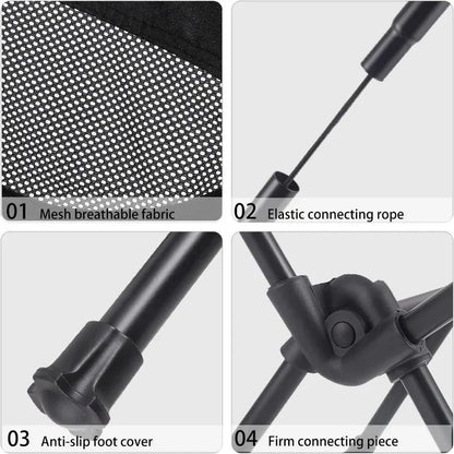 Portable Lightweight Folding Camping Chair With Storage Bag Outdoor Seat For Fishing Beach Picnic Hiking Backpack Travel