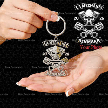 Stainless Steel Custom MC Letter Keychain Personalized Handwriting Logo Key Ring DIY Name Cartoon Fashion Key Pendant Cute Gif