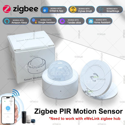 Ewelink Zigbee PIR Motion Sensor Human Body Movement Wireless Infrared Detector Smart Home Security Works With Alexa Google Home