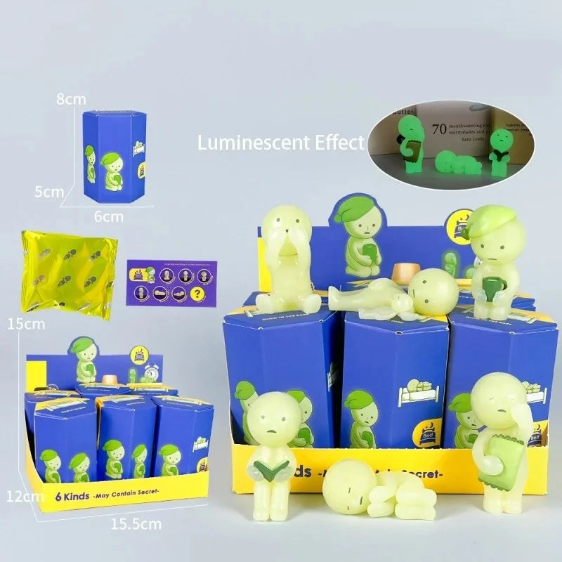 Noctilucent  Blind Box Brick Moving Bedroom Fitness Trend Toy Collectibles Blind Box Figure Doll Model Decoration Gifts