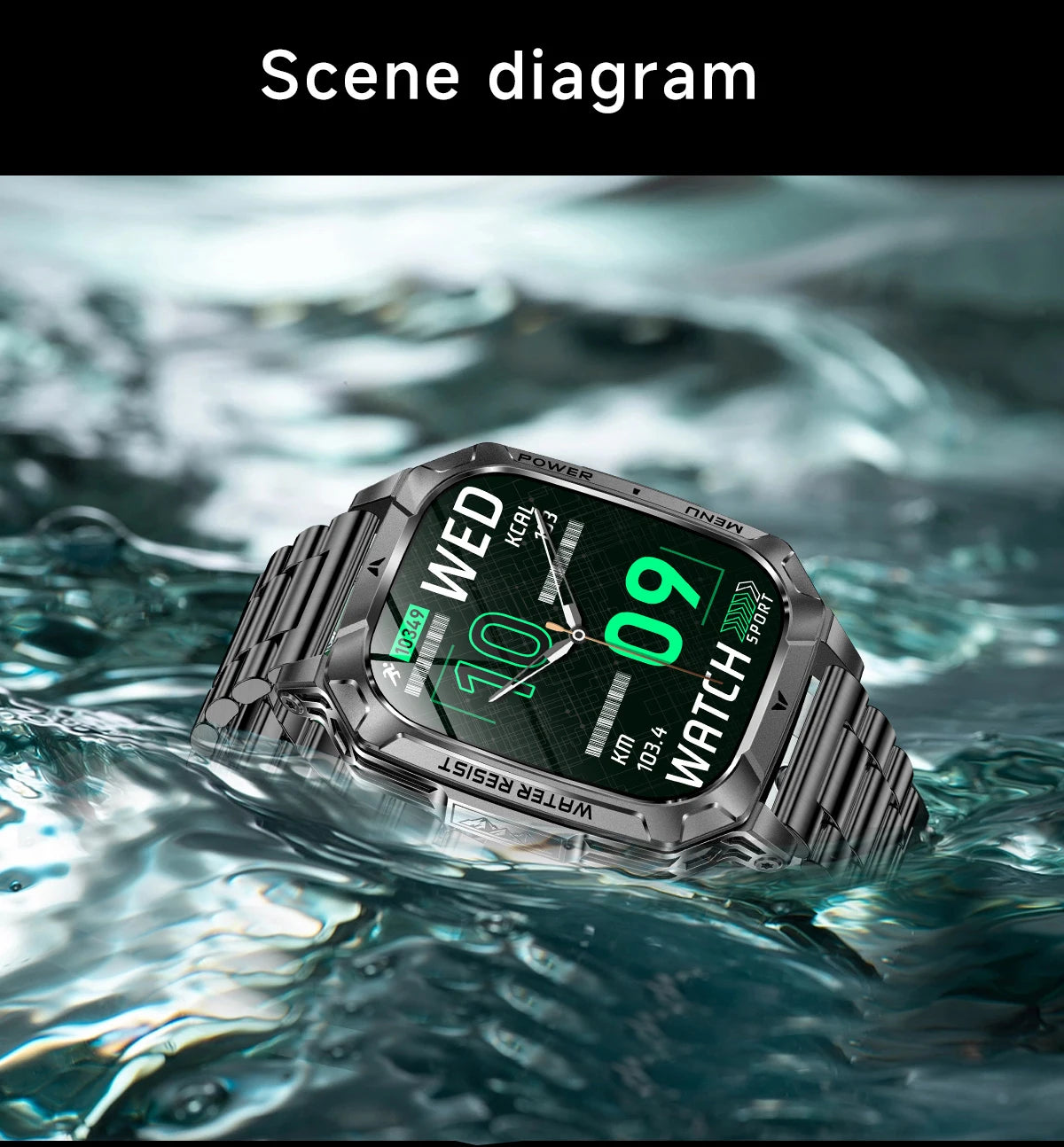 LIGE 2026 Military Grade 1400mAh Battery Smart Watch Men 2.01" HD Screen IP68 Waterproof Sport Fitness Bluetooth Call Smartwatch