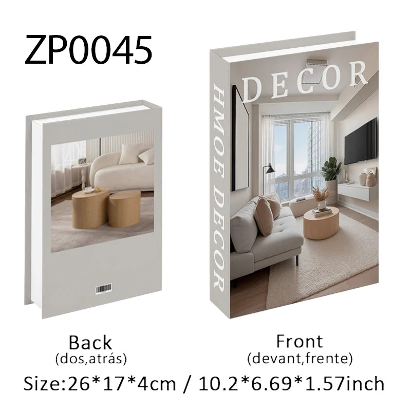 Open Luxury Fake Book Storage Box Home Decor Fashion Paris Decorative Books Interior Decoration Coffee Table Bedroom Ornaments