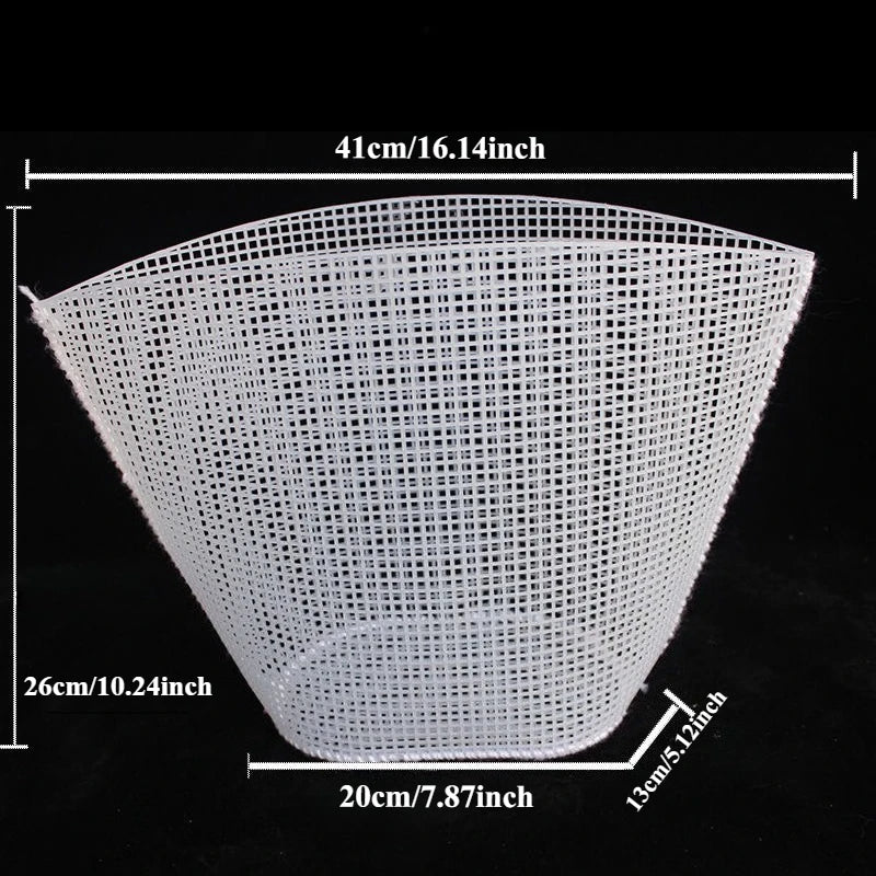 1 set of black mesh plastic embroidery hand-woven bag DIY tool kit, wallet DIY material， for handicraft lovers, handmade gift