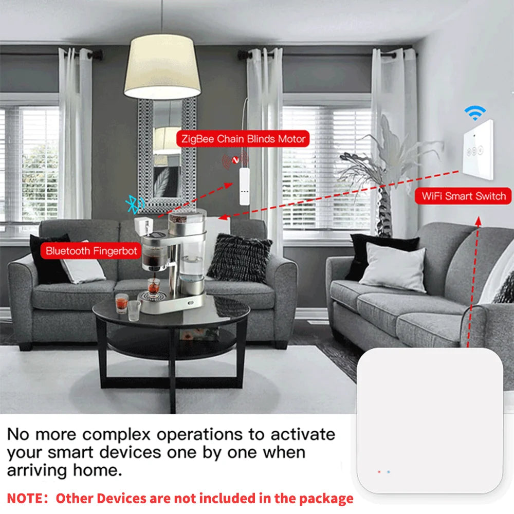 Tuya Zigbee Gateway Hub Smart Home Wireless Bridge SmartLife APP Remote Control Automation Device Works with Alexa Google Home