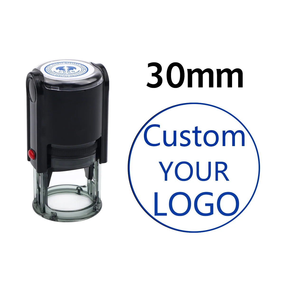 Custom Logo Round Stamp Personalized Image Self Inking Stamper Customized Business Logo Text Stamps-4 Sizes-5 Ink Color Options