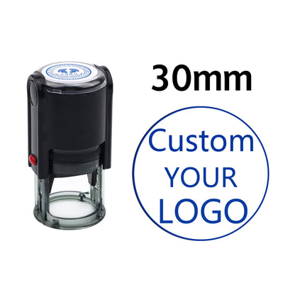 Custom Logo Round Stamp Personalized Image Self Inking Stamper Customized Business Logo Text Stamps-4 Sizes-5 Ink Color Options