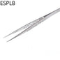 ESPLB Anti-Static Precision Stainless Curved Straight Tip Electronics Industrial Tweezers Silver/Black Phone Repair Hand Tools