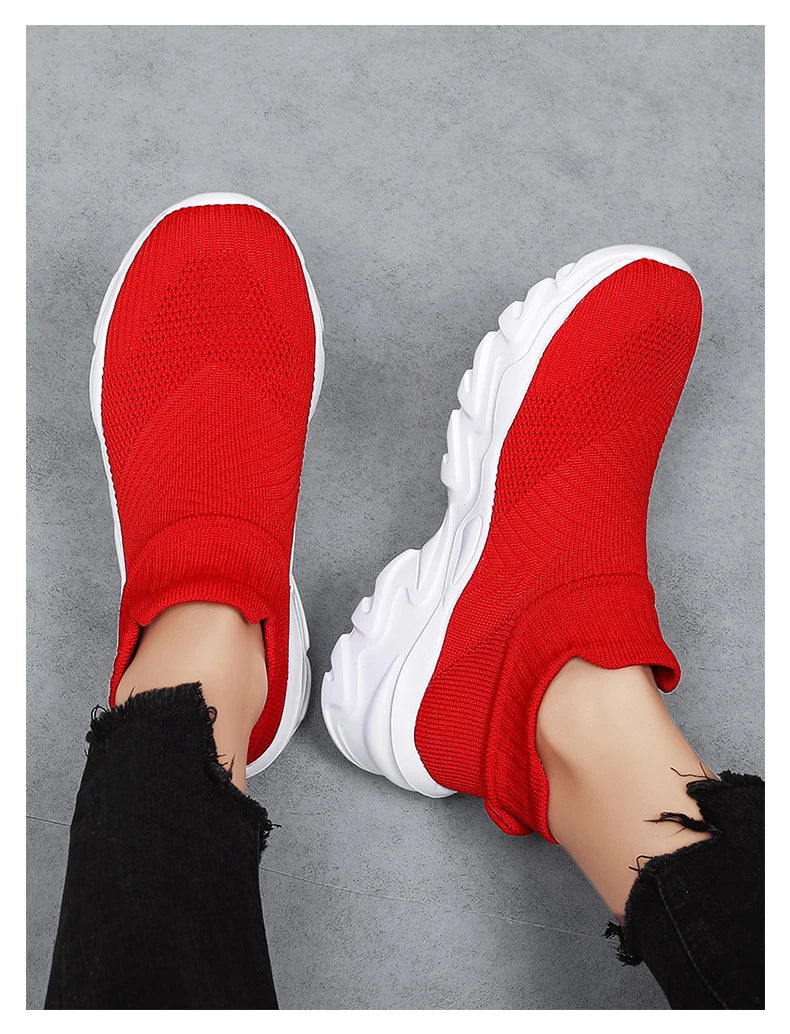 Men'S And Women'S Sneakers Mesh Breathable Lightweight High-Top Running Tennis Shoes Comfortable Outdoor Pair Naked Boots