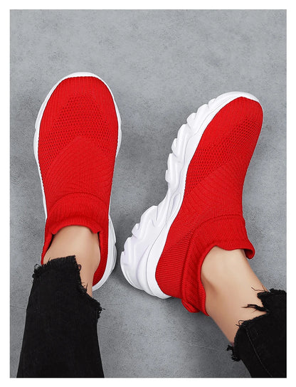 Men'S And Women'S Sneakers Mesh Breathable Lightweight High-Top Running Tennis Shoes Comfortable Outdoor Pair Naked Boots