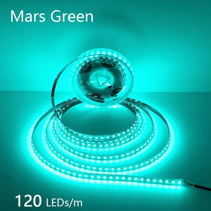 12V 24V LED Strip 2835 120LEDs/m Home Lamp Strip Pink Red Ice Blue Green Golden Yellow Orange Flexible Waterproof Soft Lamp Bar