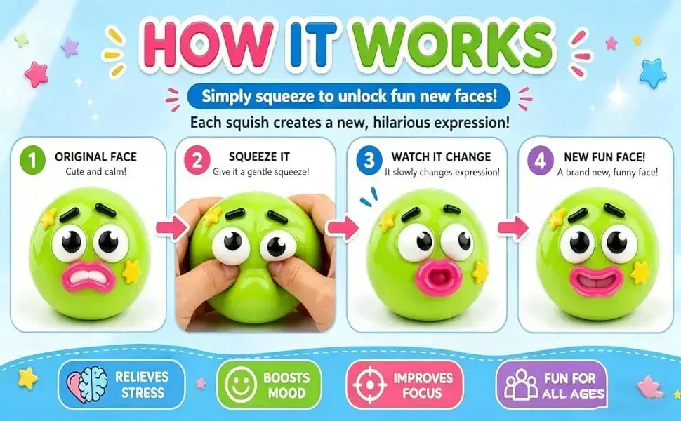 //NEW Smushers Squishy Soft Moldable Cute Slow Rise Squeeze Toy Adult Fun gifts toy Curiosities Dog Face Swap Squishy Toy,