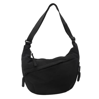 Trendy Women's Soft Cloth Shoulder Bag Solid Color Student Casual Style Big Handbags Crossbody Bags for Women Shoulder Hobos Bag