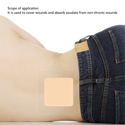 Wound Dressing Foam Dressing Non Bordered Non Adhesive 10x10cm Highly Absorbent Waterproof Dressing for Wound Care