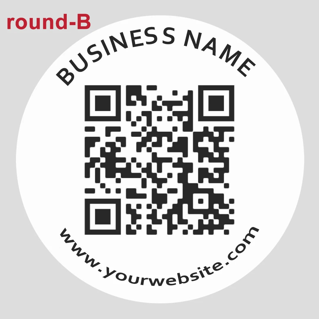 48PCS Customizable Enterprise Website Logo QR Code Stickers - Square/Circular Design with Adhesive Backing, Gift Packaging