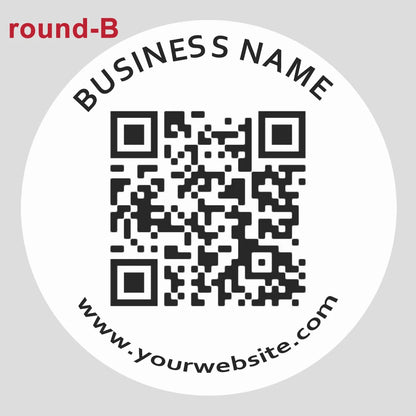48PCS Customizable Enterprise Website Logo QR Code Stickers - Square/Circular Design with Adhesive Backing, Gift Packaging