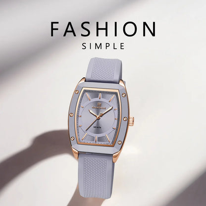 NAVIFORCE Women Quartz Watches Silicone Strap Student Sports Watch Big Dial Simple Tonneau Waterproof Wristwatches Dropshipping
