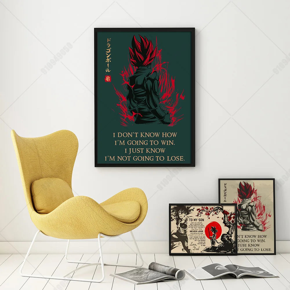 Retro Classic Anime Dragon Ball Poster HD Canvas Painting Print Goku Vegeta Art Wall Hanging Decor Room Children's Gifts Cuadros