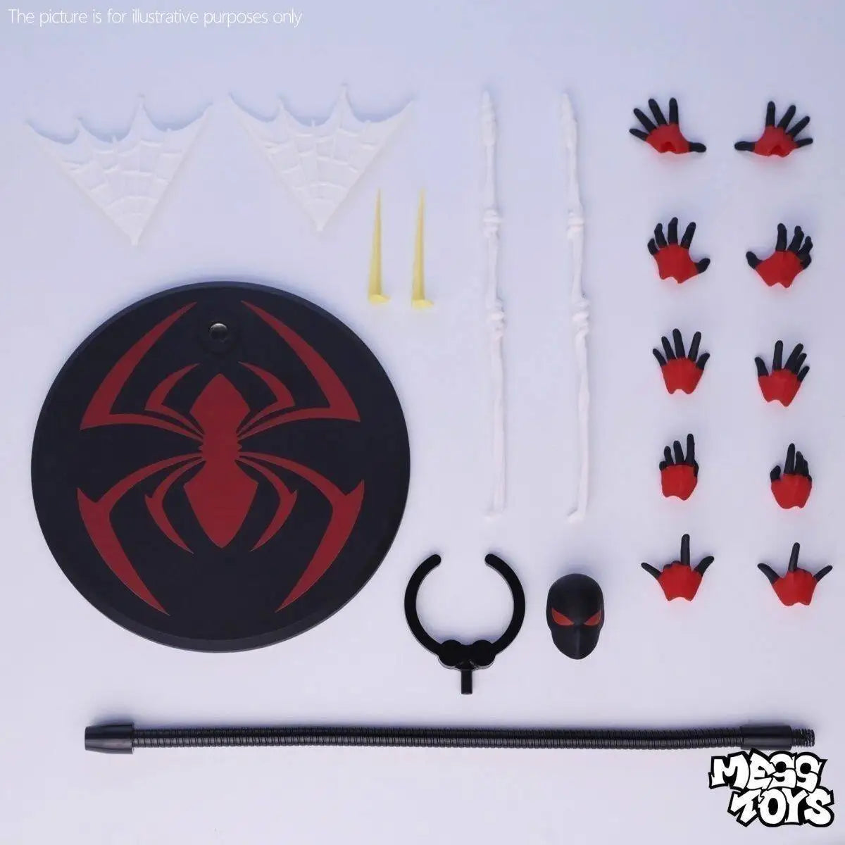 16cm MESS TOYS 1/12 Spider-Man Venom Symbiote Kaine Parker Scarlet Spider Black & Red Suit Action Figure Anime Model Toy Gifts
