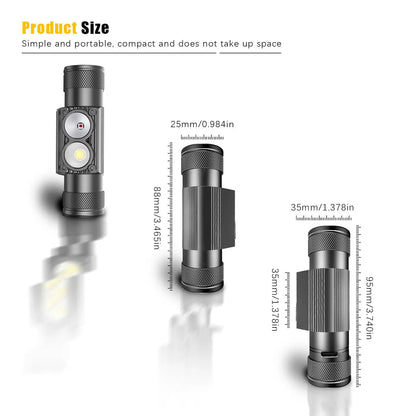 SOLOLANDOR LED Mini Headlamp High Power White Red Headlight 18650 Rechargeable USB Type-C Torch Camping Hunting Flashlight Lamp