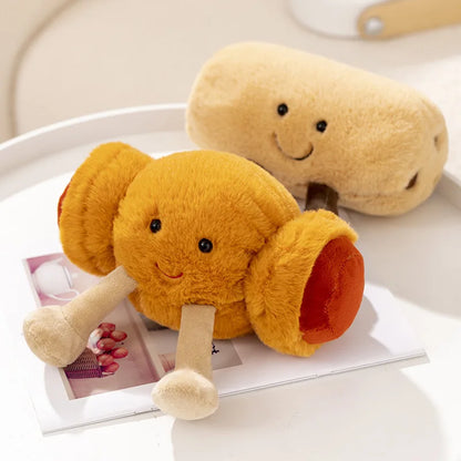 Cute Cartoon Bread Pancake Doll Soft Plush Toys Kawaii Sofa Home Decor Doll Exquisite Collectibles Surprise Fun Birthday Gift