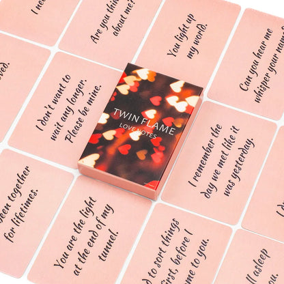 45pcs Twin Flame Love Notes Oracle Cards - 10.3×6cm Fortune Telling Deck Relationship Insights Table Board Game for Parties