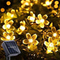 1pc 5/7/12/22M Solar String Sakura Lights 20/50/100/200LEDS Outdoor Waterproof Festival Garden Decorative Lights