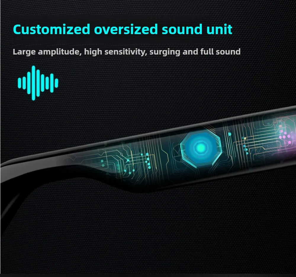 OKOP Smart Bluetooth Glasses,Waterproof Bluetooth Headset,Voice Call Glasses,Anti-blue Light Air Conduction Glasses,AI Glasses