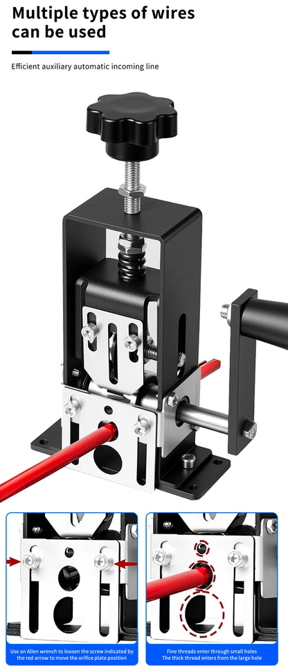 Manual Wire Stripping Machine 1-70mm² Portable Electric Drill Powered Hand Crank Wire Stripper Scrap Copper Cable Peeler Tool