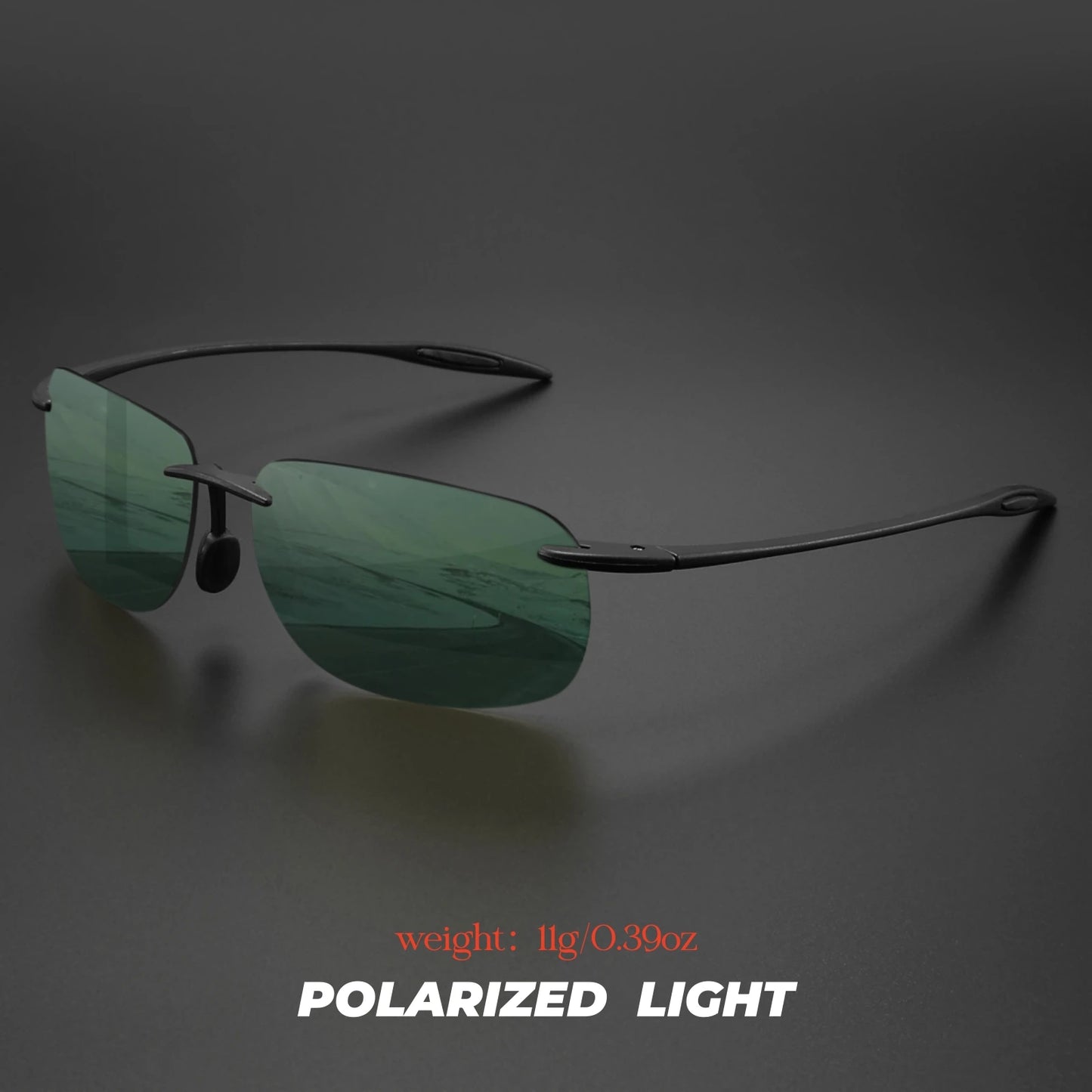 3PCS Ultra Light 11g TR90 Frameless Polarized Sunglasses - Flexible & Comfort Fit, Square Shape for Driving, Fishing, Outdoor