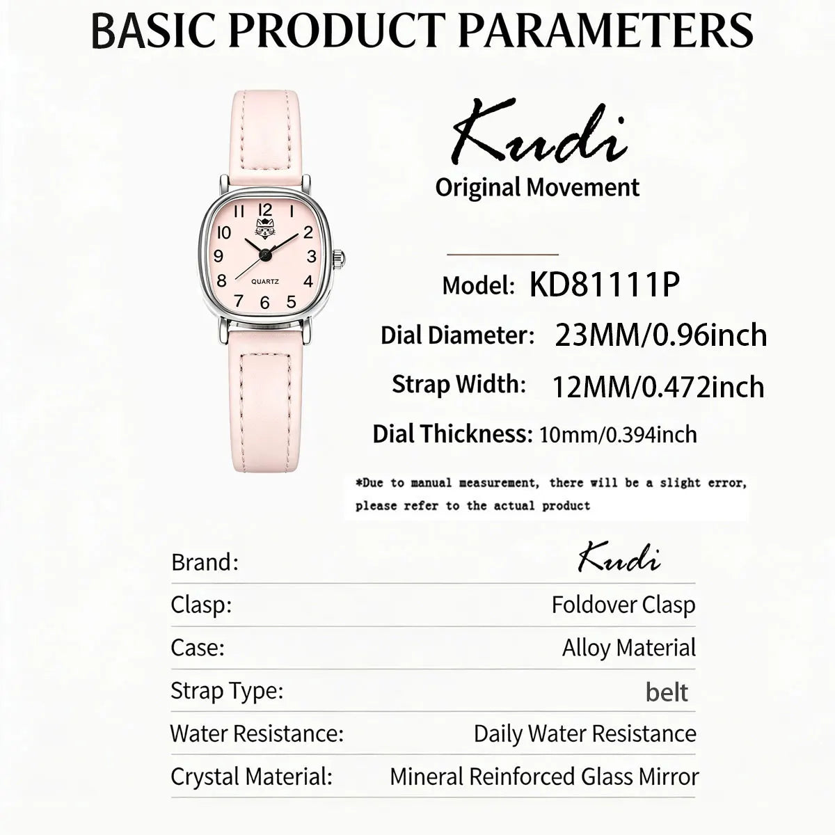 Korean version of the trendy ladies watch fashion small Arab quartz watch leather strap watch