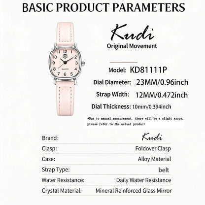 Korean version of the trendy ladies watch fashion small Arab quartz watch leather strap watch
