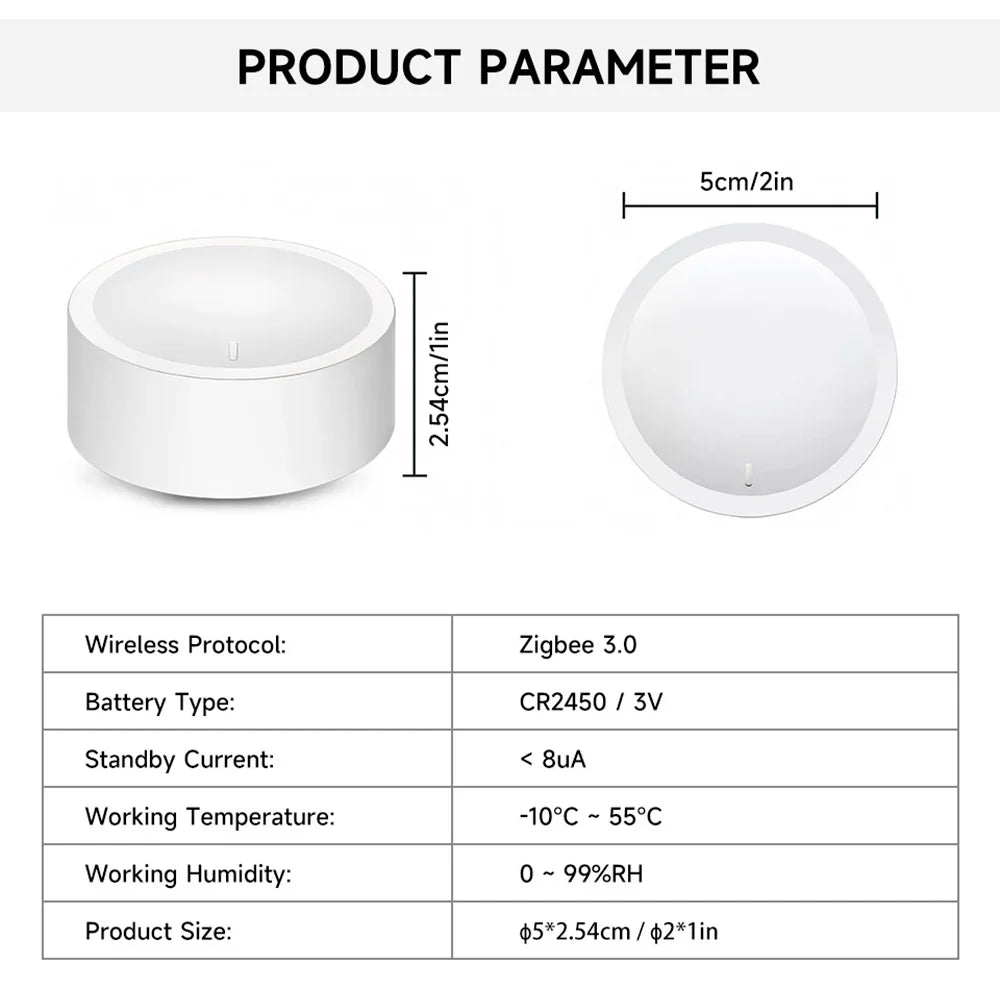 Tuya Knob Switch Wireless for Light Curtain Fan Tuya Smart Knob ZigBee Tuya Light Dimming Switch Smart Home App Control