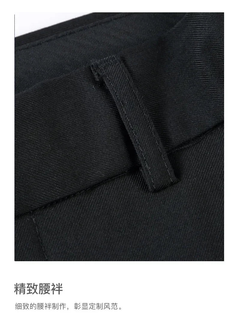 Suit S-8XL (Blazer+ Trousers) Men's Fashion Business Plus Size Gentleman's Casual Shirt for Work Slim-fit Wedding Formal Suit