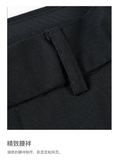 Suit S-8XL (Blazer+ Trousers) Men's Fashion Business Plus Size Gentleman's Casual Shirt for Work Slim-fit Wedding Formal Suit